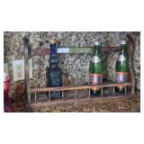 Wood and Brass Bottle Rack