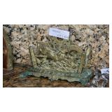 Brass Letter Holder With Elk Motif