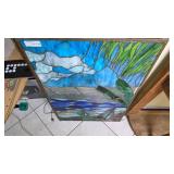 Stained Glass Panel with Nature Scene