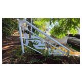 White Metal Stair Rails With Fish Motif