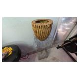 Wicker Basket With Metal Rodent Trap