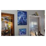 Dolphin and Butterfly Paintings on Canvas