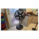Black Adjustable Standing Fan on Base