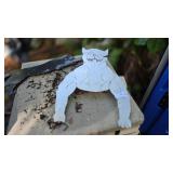 Metal Bulldog Silhouette Sculpture