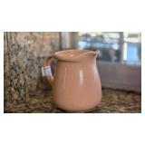 Peach Ceramic Pitcher with Handle