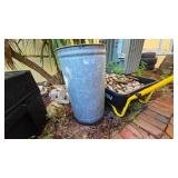 Galvanized Steel Tall Trash Can