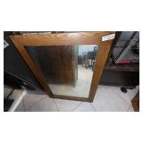 Wood-Framed Rectangular Mirror