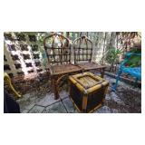 Bamboo Chairs with Matching Stool