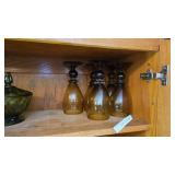 Amber Glass Goblets