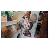 Carved Wooden Parrot Server Sculpture