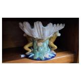 Majolica Style Monkey Motif Planter