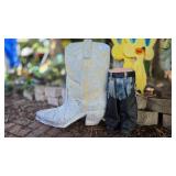 Boot and Pants Planters with Painted Details