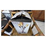 Six Champagne Flutes with Holder