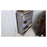 Solid Wood Bookcase with Contents