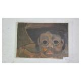 Santhal Signed Portrait of Child Painting