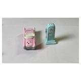 Ceramic Car and Pump Salt Shaker Set