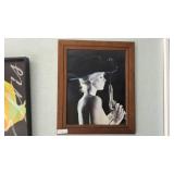 Framed Portrait of a Woman in Hat