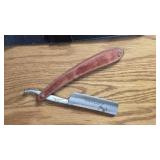 Straight Razor with Wood Handle and Case
