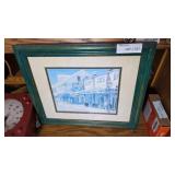 Framed Painting of Street Scene