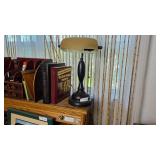 Black Desk Lamp With Beige Shade