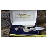 German Silver Belt Buckle Set