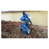 Handcrafted Blue Metal Cat Sculpture