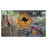 Australian Kangaroo Sign and Fosterï¿½s Plaque