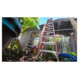 Louisville Fiberglass Ladder Red Frame