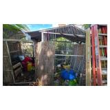 Large Walk-In Cage with Metal Frame