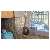 Purple Glass Decanter With Stopper