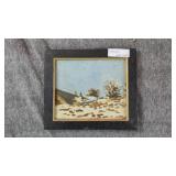 Framed Landscape Oil Painting