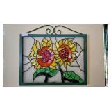 Stained Glass Sunflower Panel