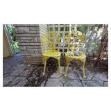 Yellow Cast Iron Chairs