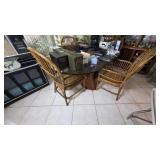Dining Table With Glass Top and Chairs