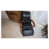 Black Leather Massage Recliner Chair