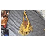 Yellow Fringe Leather Shoulder Bag