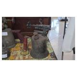 Vintage Metal Blowtorch with Red Handle