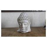 White Buddha Head Sculpture
