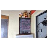 Chef-Themed Wine Selection Chalkboard