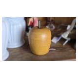 Wooden Apple-Shaped Box with Lid
