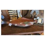 Roseville Pottery Floral Handled Bowl