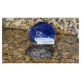 Blue Natural Crystal with Stone Piece