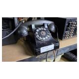 Black Rotary Dial Telephone