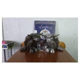 Gargoyle Figurines With Wizardology Book