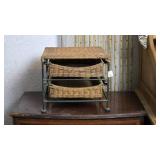 Metal Frame Basket Storage Unit