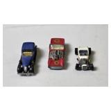 Three Die-Cast Model Cars