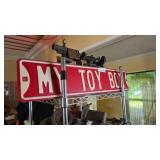 Red My Toy Box Metal Sign