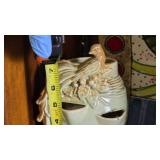 McCoy Pottery Green Mask Vase