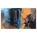 Blue Glass Vases