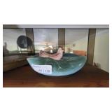 McCoy Pottery Green Bowl with Bird Design